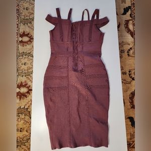 Bandage Dress Plush Color